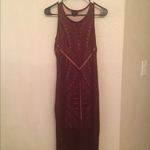 Cabernet Red Dress with Nude lining - NWT